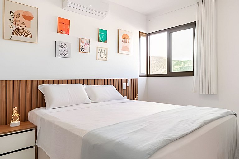 Charmoso apartamento beira mar na Praia dos Anjos