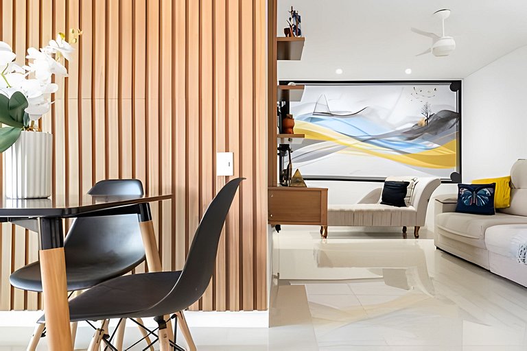 Charmoso apartamento beira mar na Praia dos Anjos