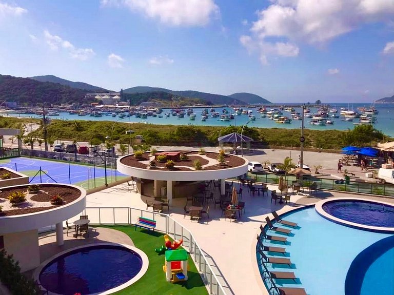 504 Apê Confort na Praia dos Anjos com piscina e lazer