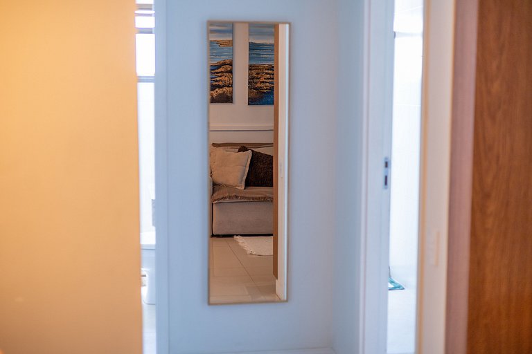 408 Apartamento em prédio com piscina, vista,sauna